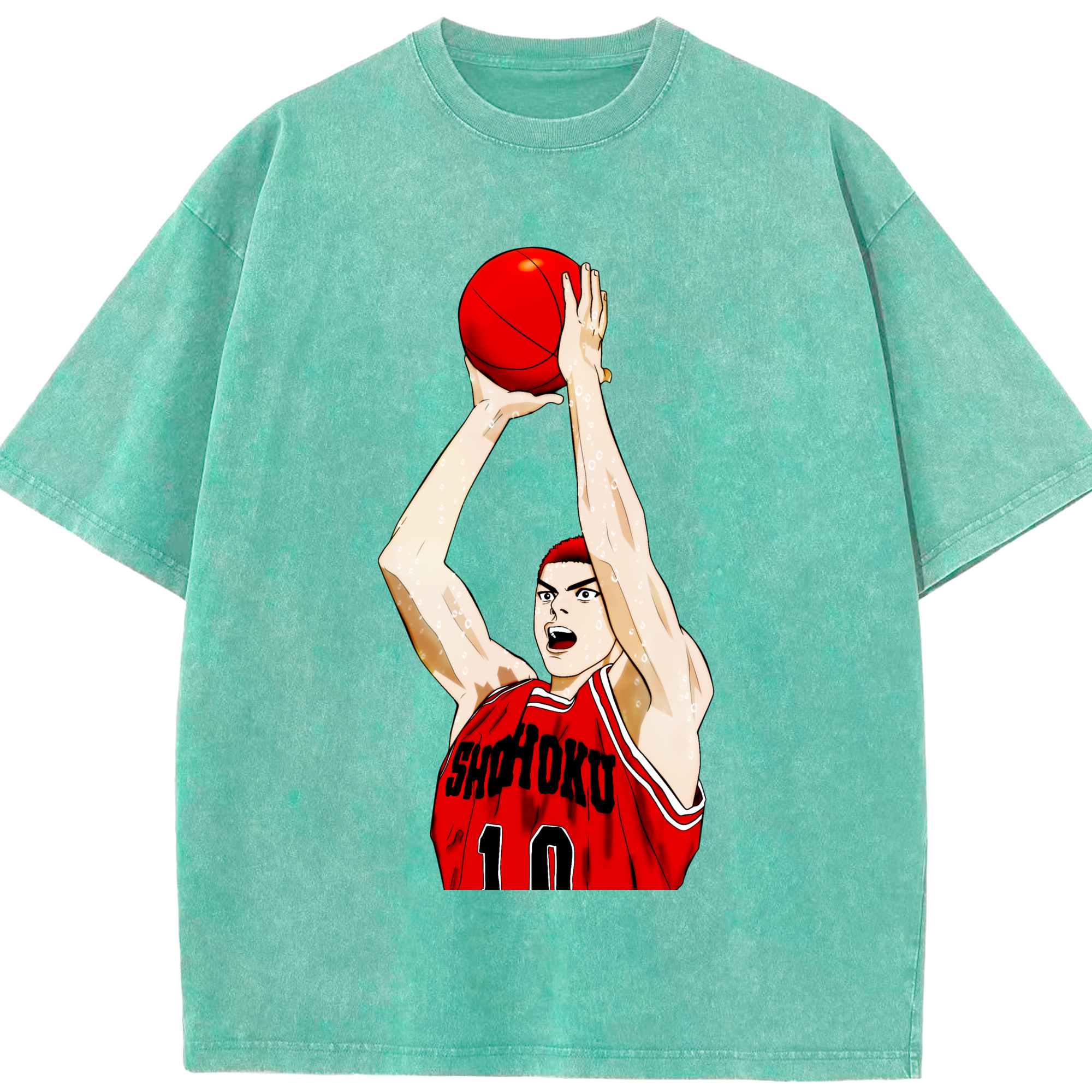 （画像用） SLAM DUNK／スラムダンク 綿100% ヴィンテージ風 半袖Tシャツ（フロントプリント）